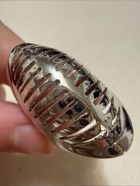 Sterling Silver 925 Cutout Statement Ring size 7